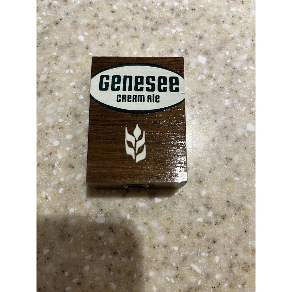 3” Wooden Genesee Cream Ale Beer Tap Rare